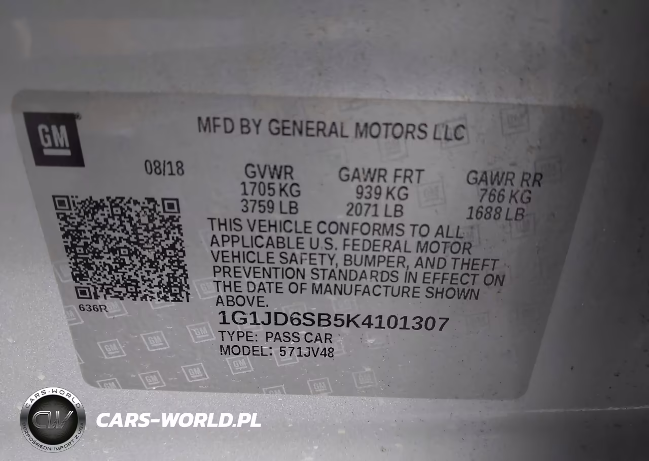 2019 Chevrolet Sonic Lt Auto VIN:1G1JD6SB5K4101307 - 9