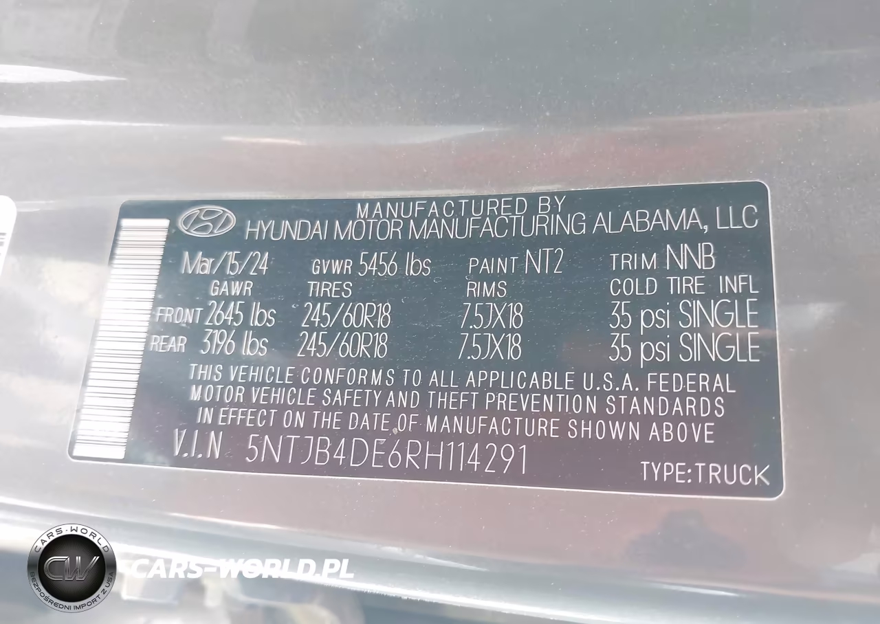 2024 Hyundai Santa Cruz Sel VIN:5NTJB4DE6RH114291 - 9