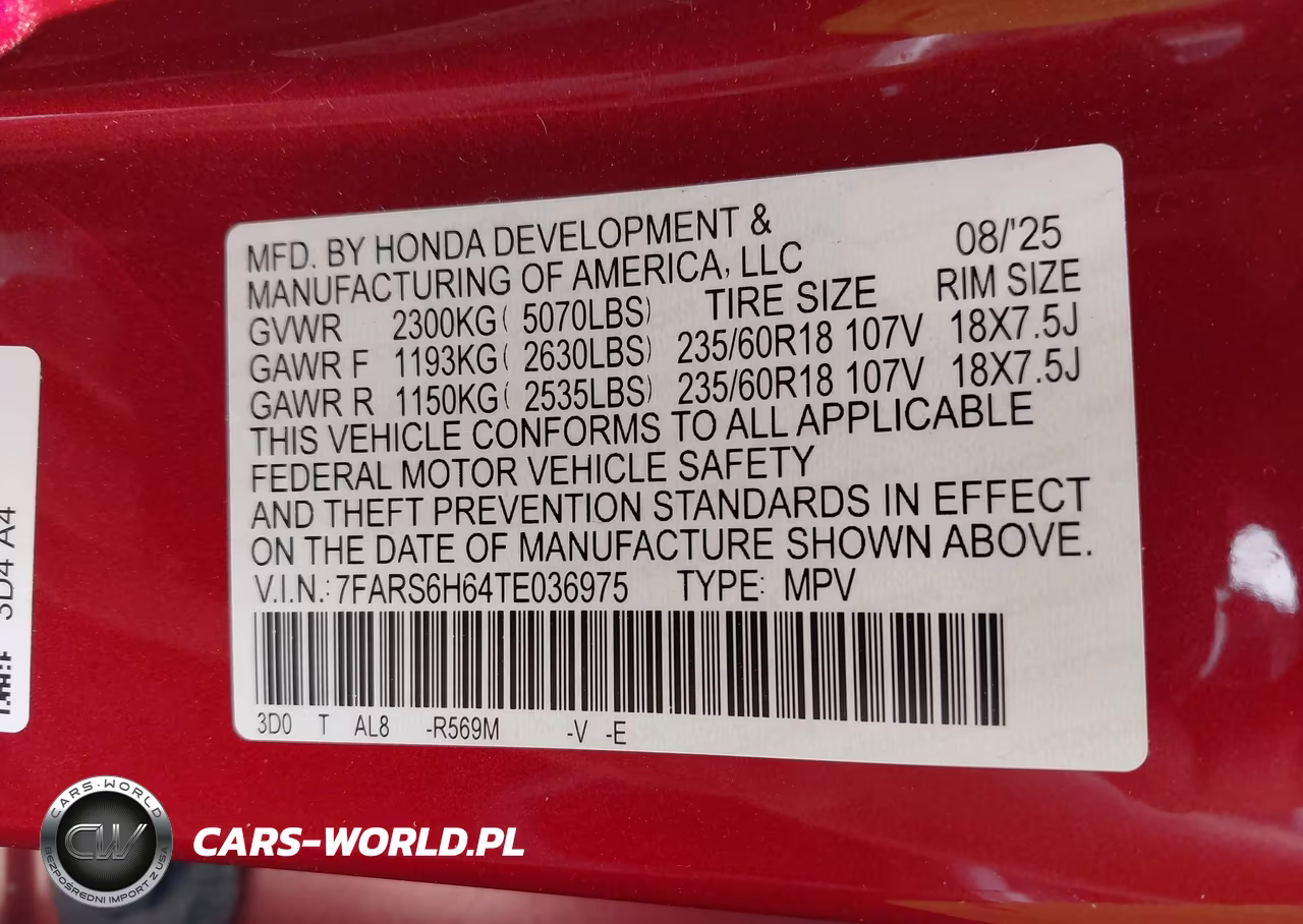 2026 Honda Cr-V Hybrid Awd Trailsport VIN:7FARS6H64TE036975 - 9