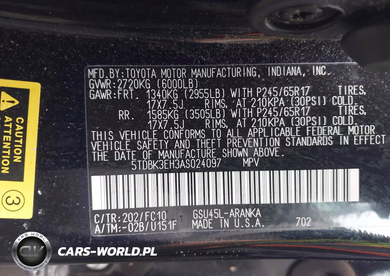2010 Toyota Highlander Base V6 VIN:5TDBK3EH3AS024097 - 9