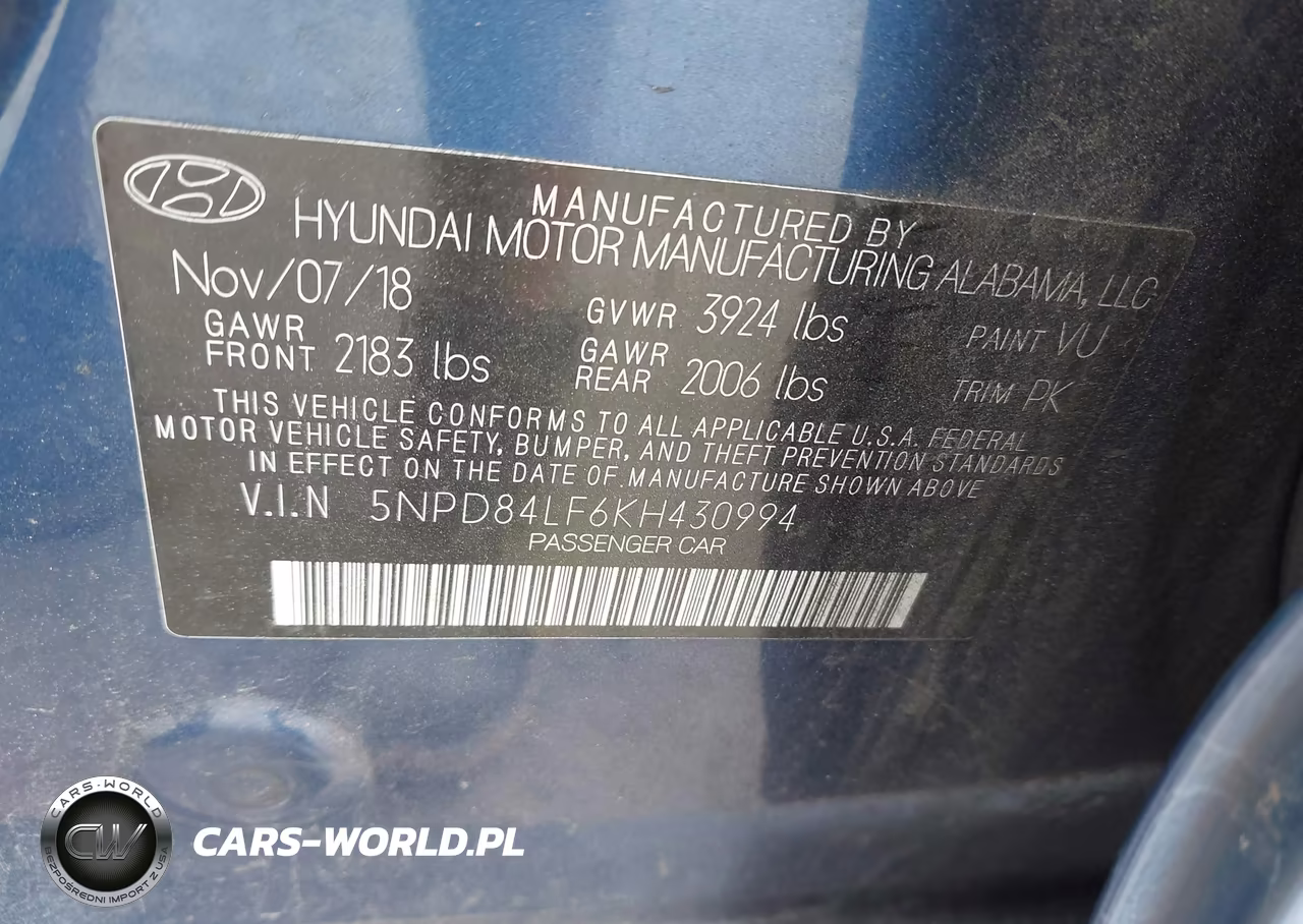 2019 Hyundai Elantra Sel VIN:5NPD84LF6KH430994 - 9