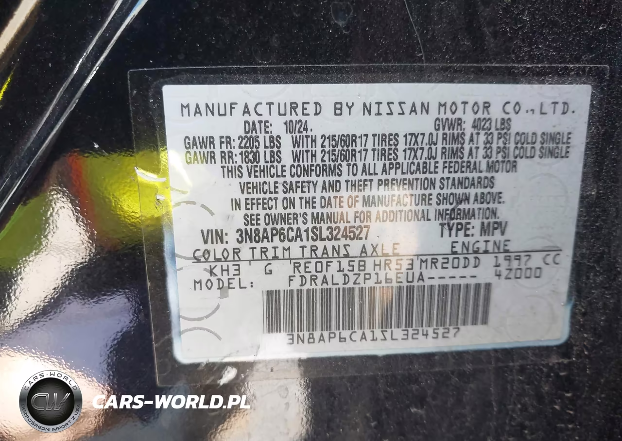 2025 Nissan Kicks Sv Fwd VIN:3N8AP6CA1SL324527 - 9
