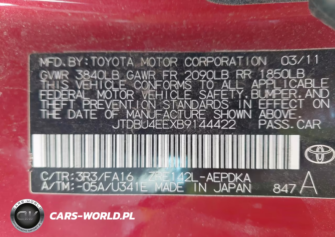 2011 Toyota Corolla VIN:JTDBU4EEXB9144422 - 9