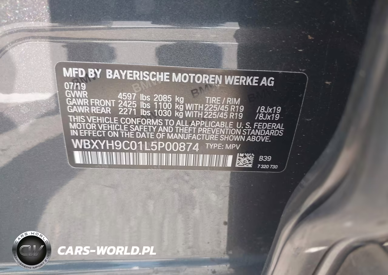2020 BMW X2 Sdrive28I VIN:WBXYH9C01L5P00874 - 9