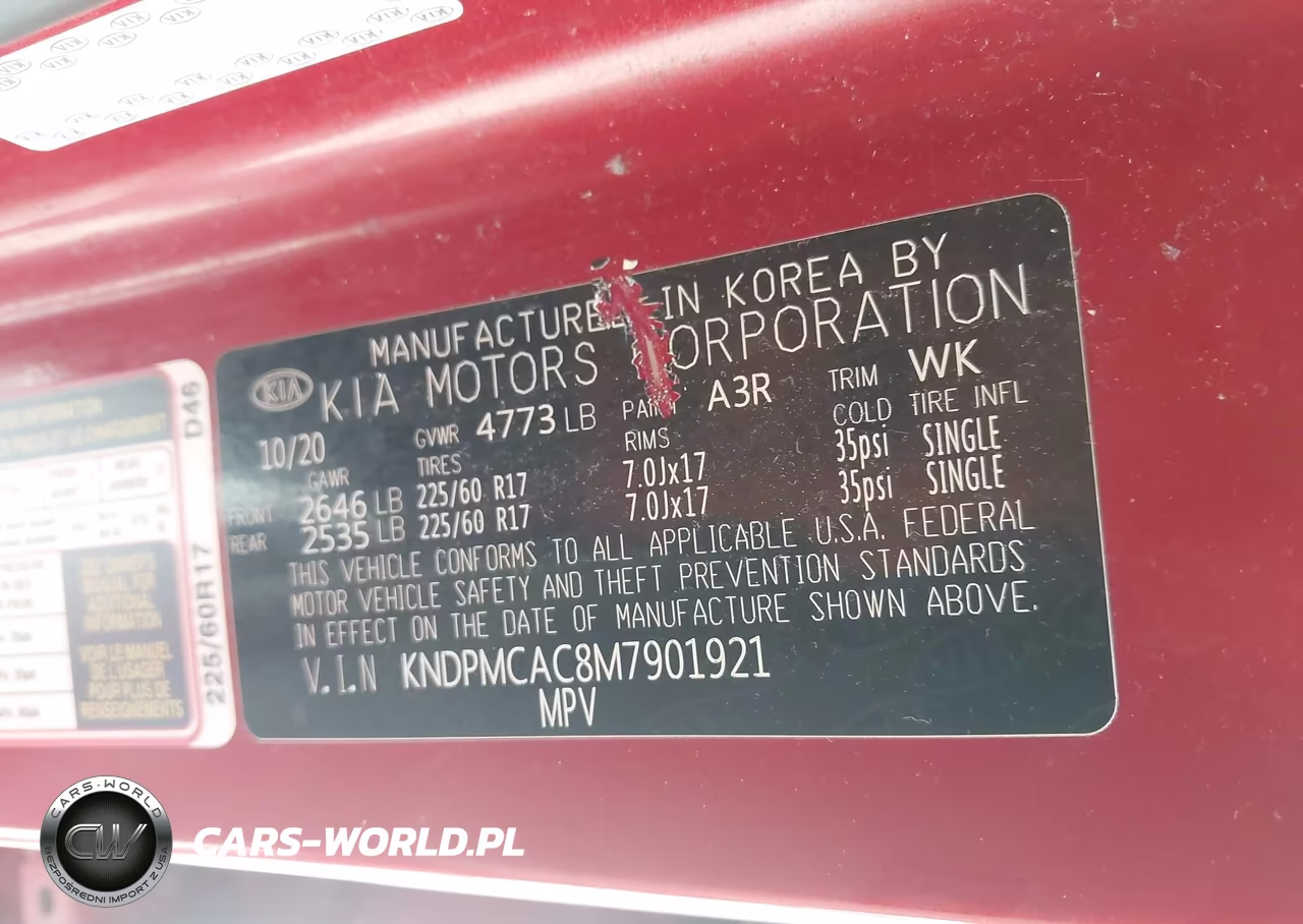 2021 Kia Sportage Lx VIN:KNDPMCAC8M7901921 - 9