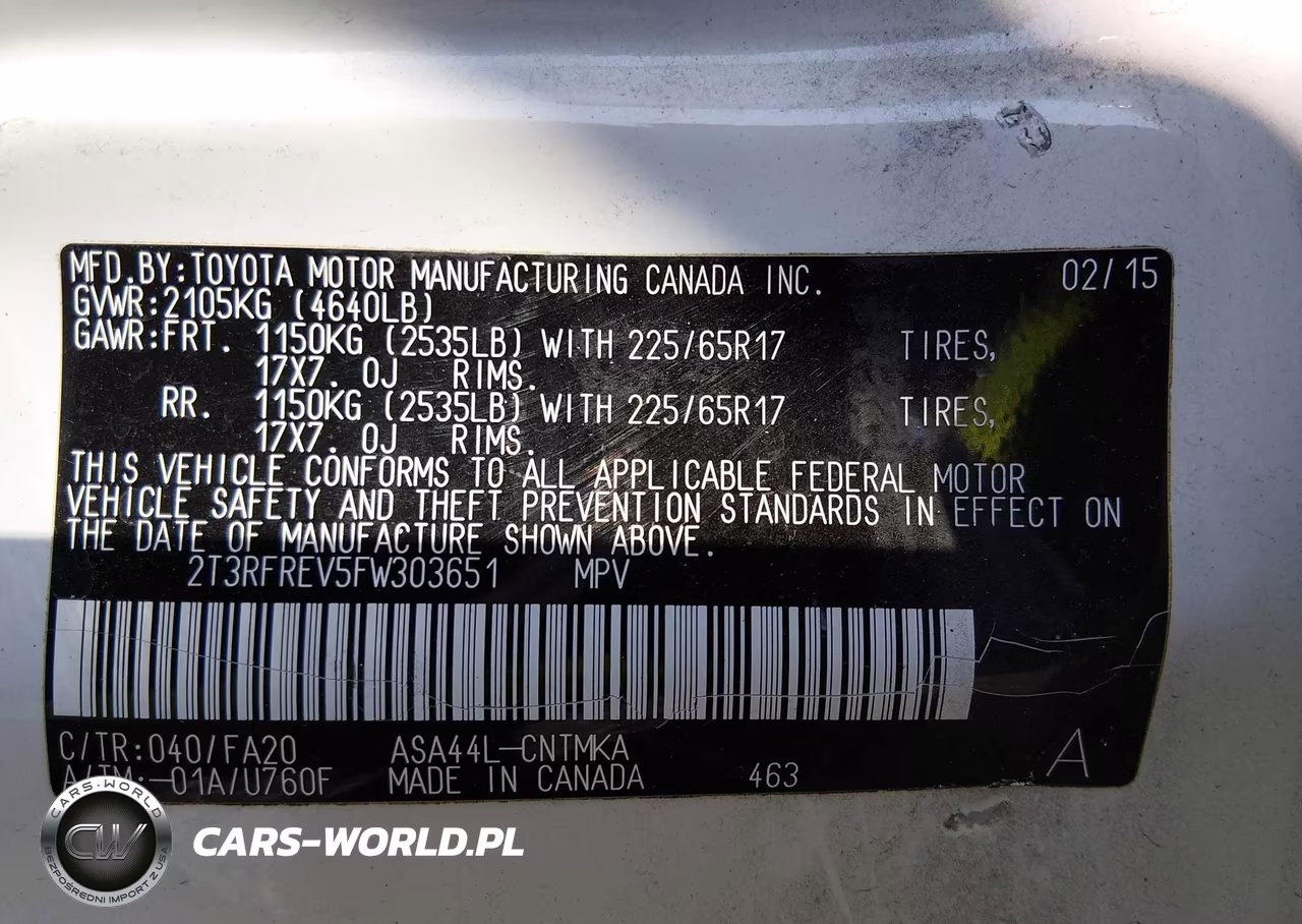 2015 Toyota Rav4 Xle VIN:2T3RFREV5FW303651 - 9