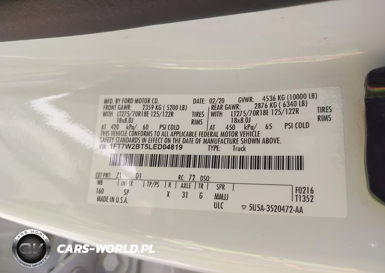 2020 Ford F-250 King Ranch VIN:1FT7W2BT5LED04819 - 9