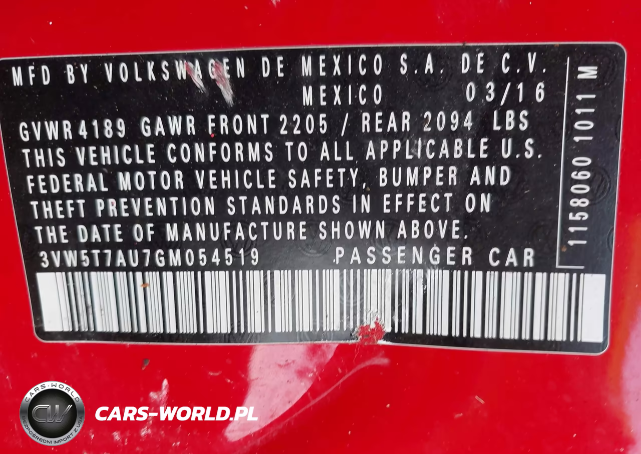 2016 Volkswagen Golf Gti Se 4-Door VIN:3VW5T7AU7GM054519 - 9