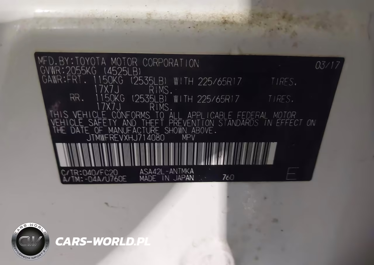 2017 Toyota Rav4 Xle VIN:JTMWFREVXHJ714080 - 9