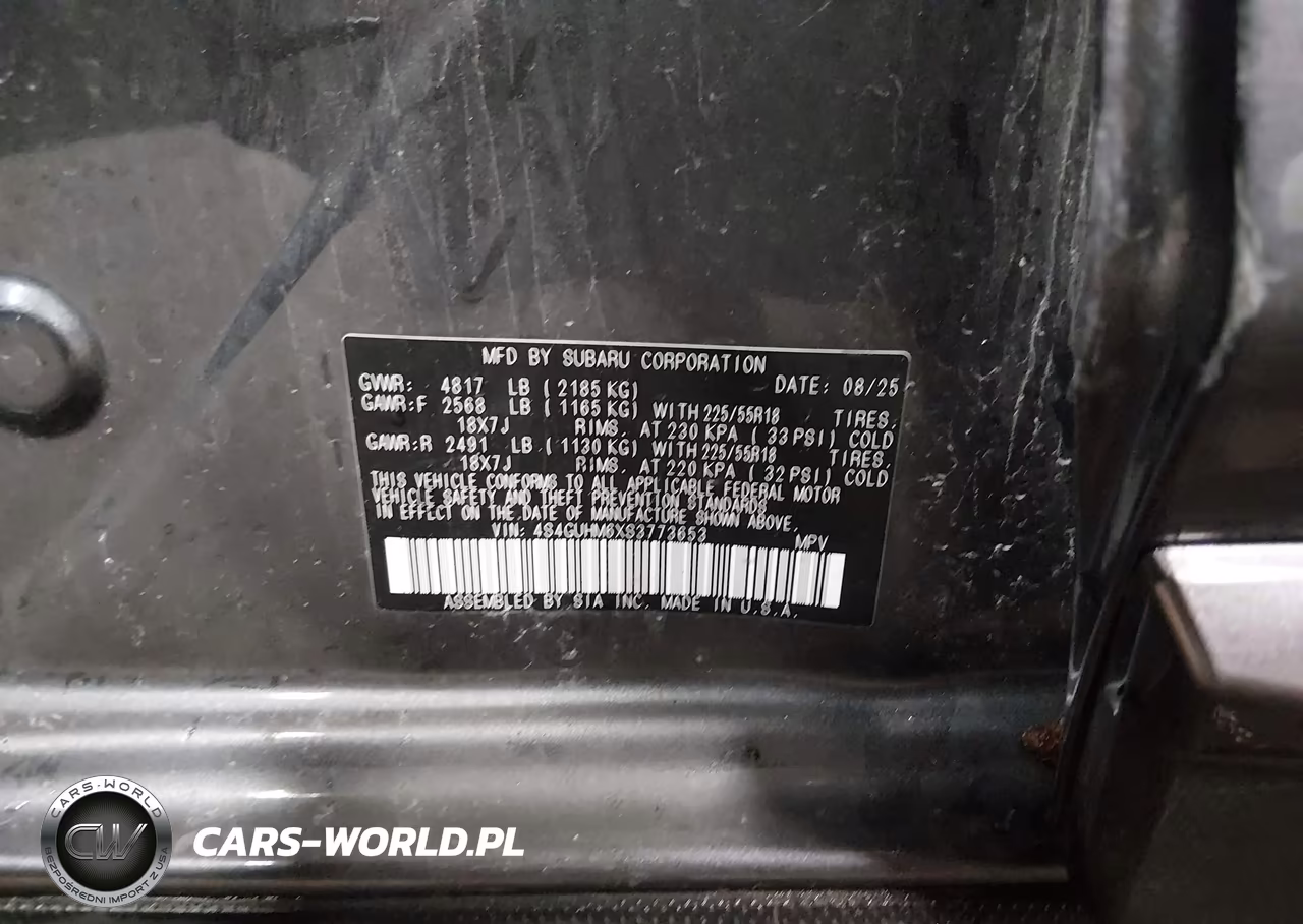 2025 Subaru Crosstrek Limited VIN:4S4GUHM6XS3773653 - 9