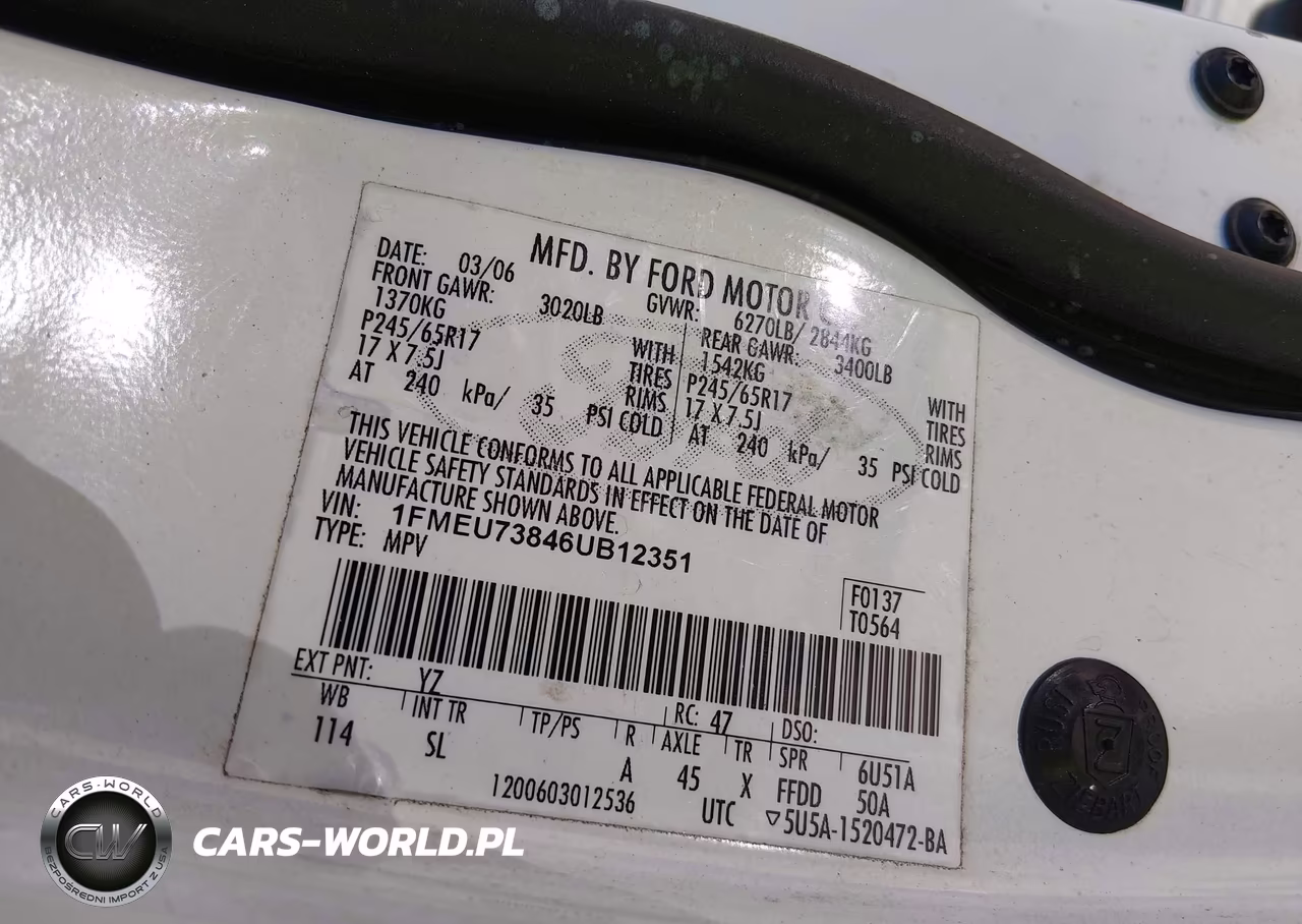 2006 Ford Explorer Xlt VIN:1FMEU73846UB12351 - 9