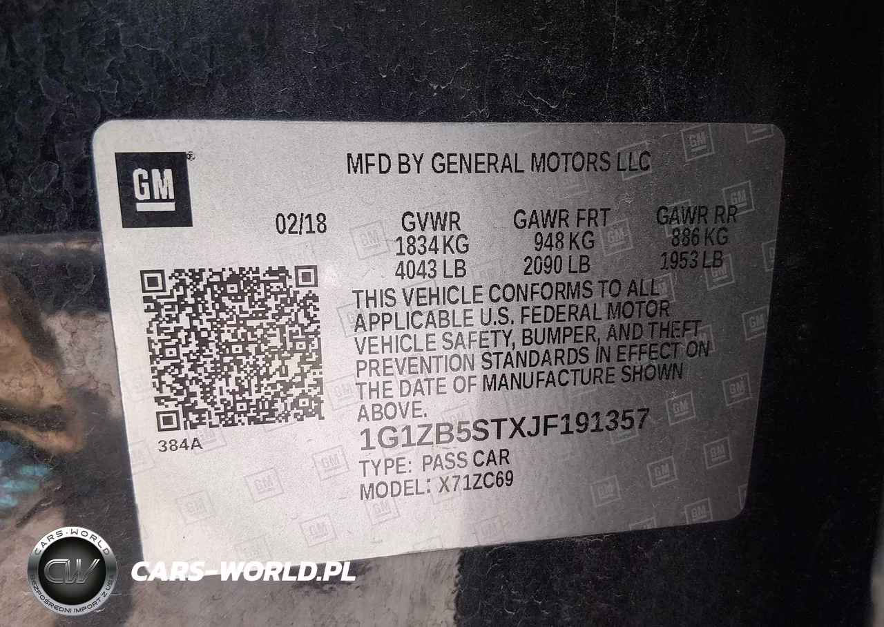 2018 Chevrolet Malibu 1Ls VIN:1G1ZB5STXJF191357 - 9