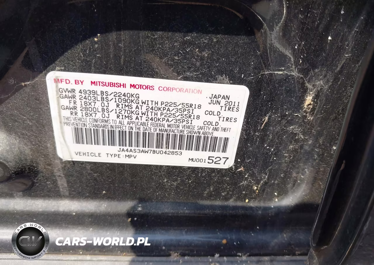 2011 Mitsubishi Outlander Se VIN:JA4AS3AW7BU042853 - 9