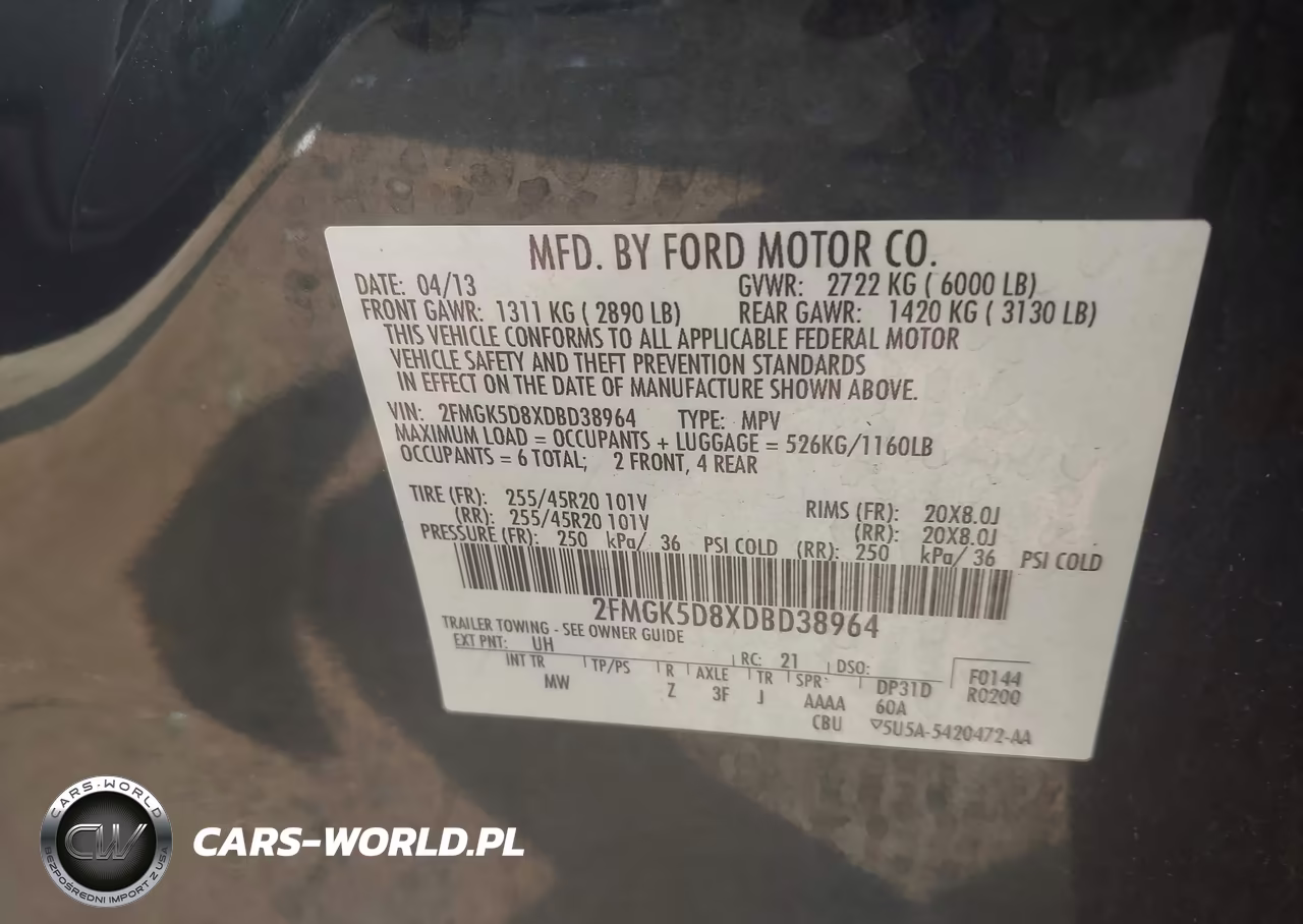 2013 Ford Flex Limited VIN:2FMGK5D8XDBD38964 - 9