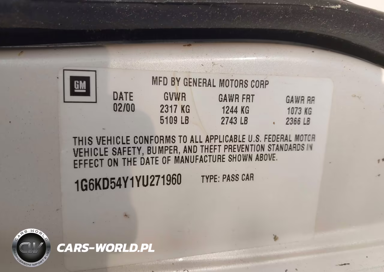 2000 Cadillac Deville Standard VIN:1G6KD54Y1YU271960 - 9