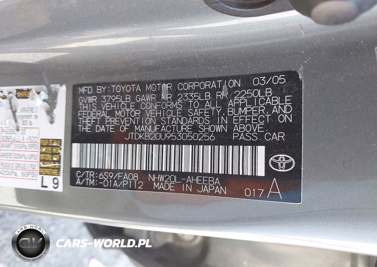2005 Toyota Prius VIN:JTDKB20U953050256 - 9