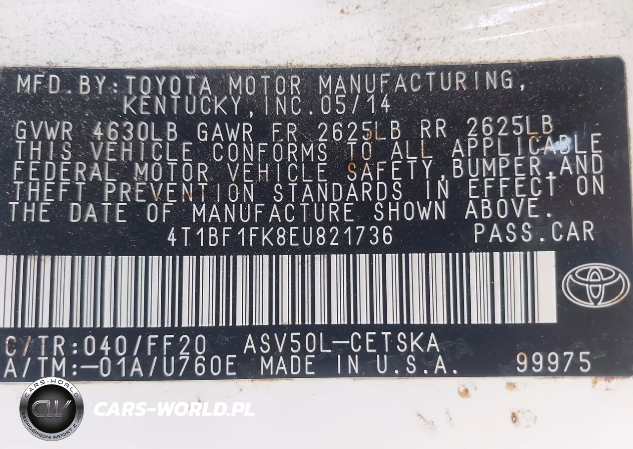 2014 Toyota Camry Se VIN:4T1BF1FK8EU821736 - 9