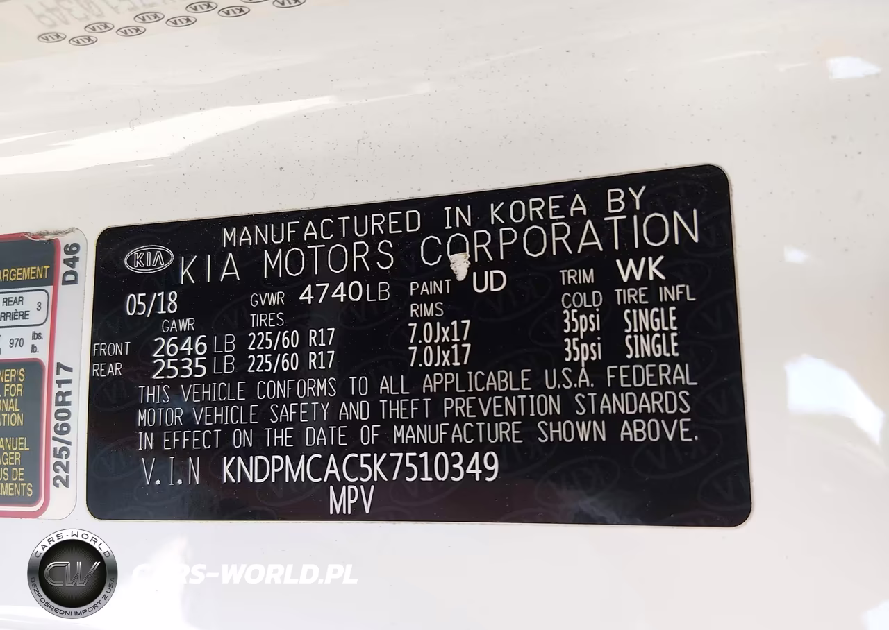 2019 Kia Sportage Lx VIN:KNDPMCAC5K7510349 - 9