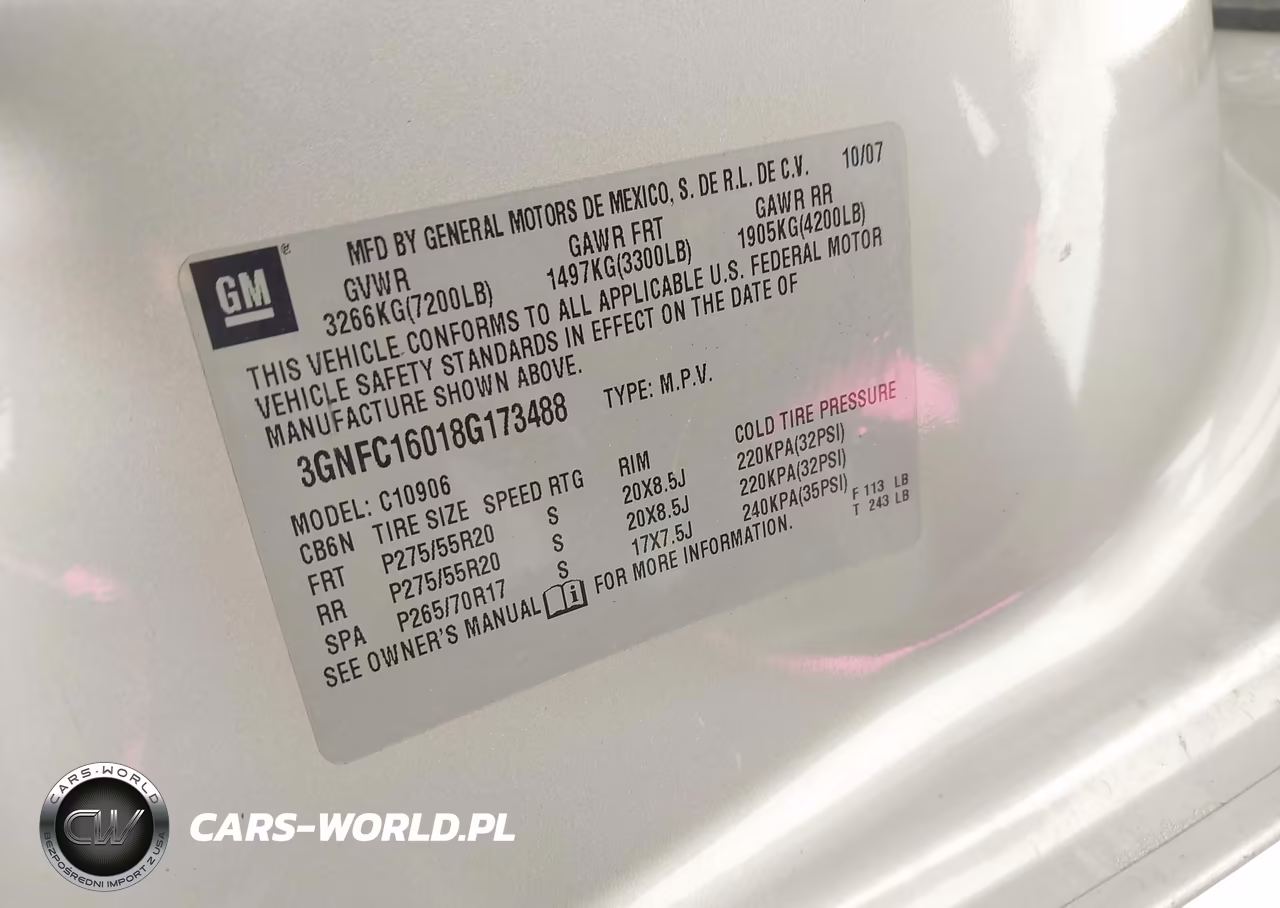 2008 Chevrolet Suburban 1500 Ltz VIN:3GNFC16018G173488 - 9