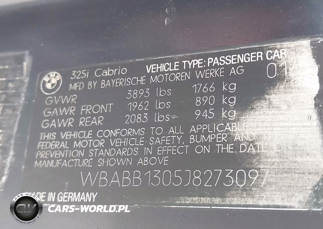 1988 BMW 325 I VIN:WBABB1305J8273097 - 9