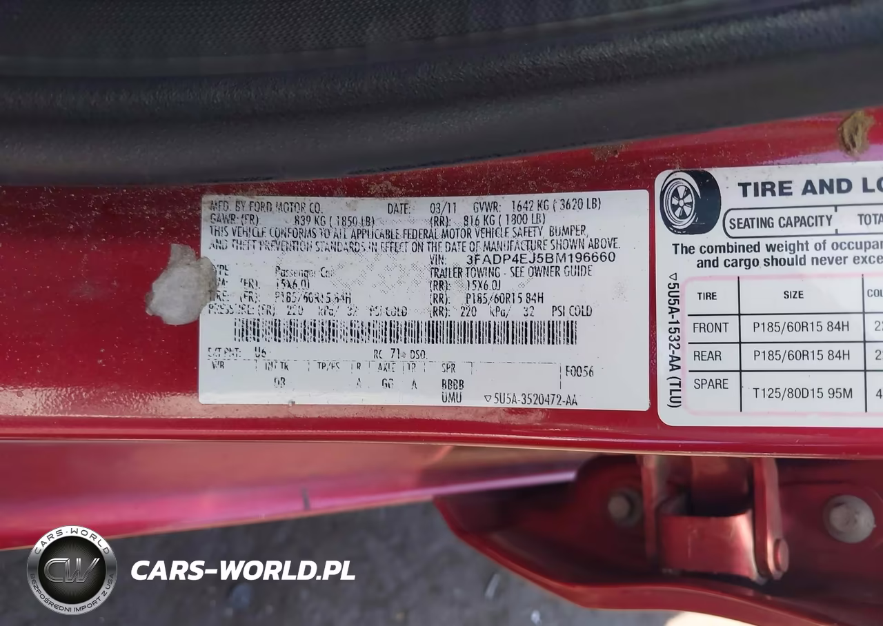 2011 Ford Fiesta Se VIN:3FADP4EJ5BM196660 - 9
