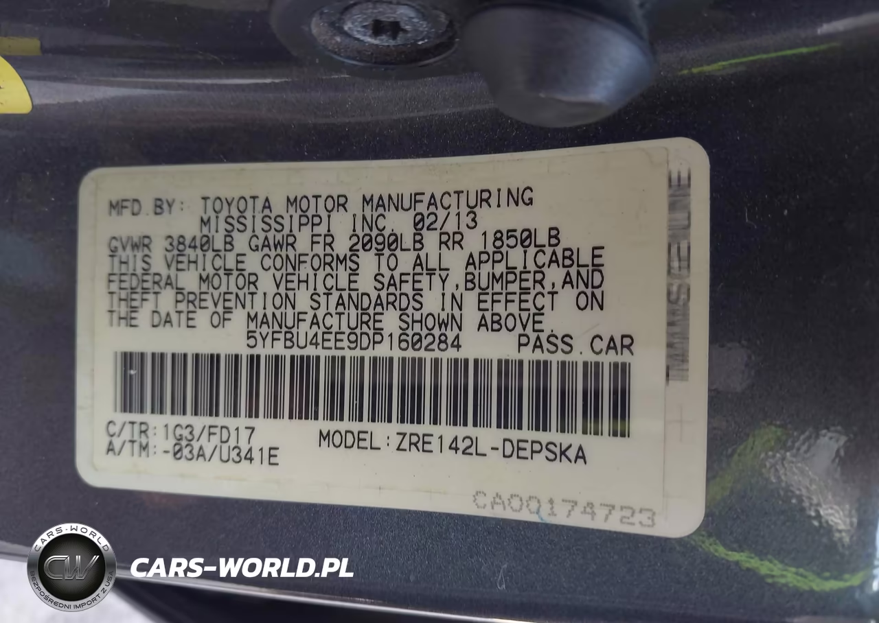 2013 Toyota Corolla S VIN:5YFBU4EE9DP160284 - 9