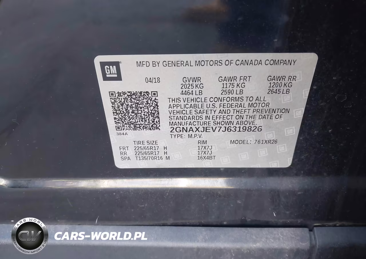 2018 Chevrolet Equinox Lt VIN:2GNAXJEV7J6319826 - 9