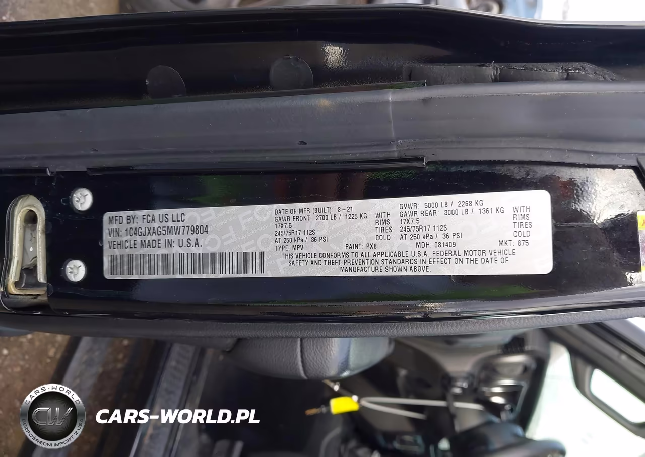 2021 Jeep Wrangler Sport 4X4 VIN:1C4GJXAG5MW779804 - 9