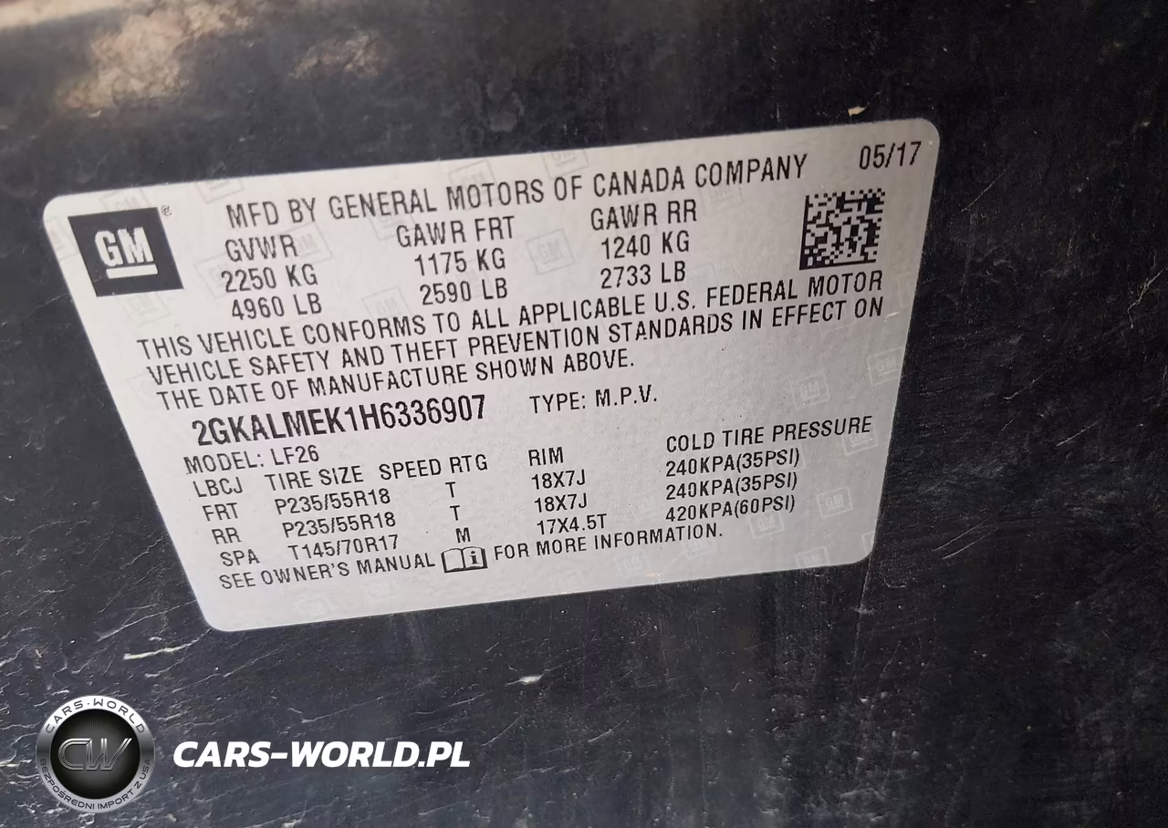 2017 GMC Terrain Sle-1 VIN:2GKALMEK1H6336907 - 9