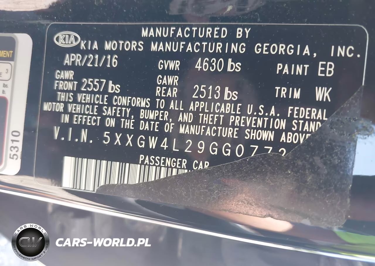 2016 Kia Optima Sx Turbo VIN:5XXGW4L29GG077265 - 9
