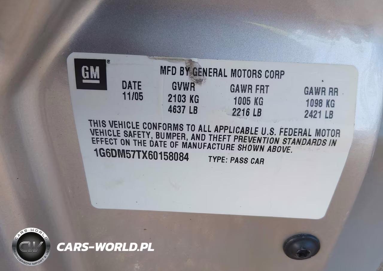 2006 Cadillac Cts Base W-1Sa VIN:1G6DM57TX60158084 - 9