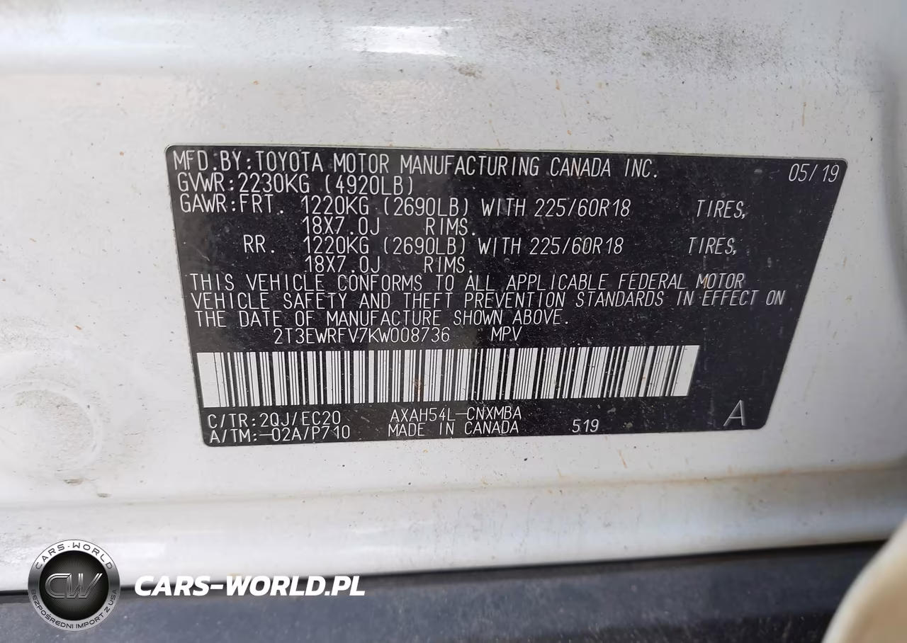 2019 Toyota Rav4 Hybrid Xse VIN:2T3EWRFV7KW008736 - 9