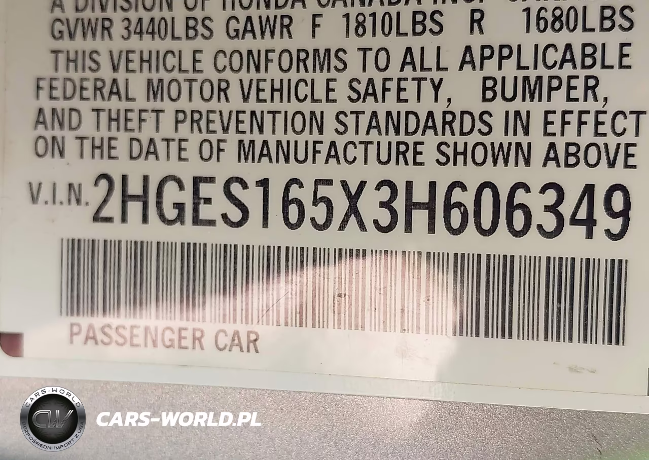 2003 Honda Civic Lx VIN:2HGES165X3H606349 - 9