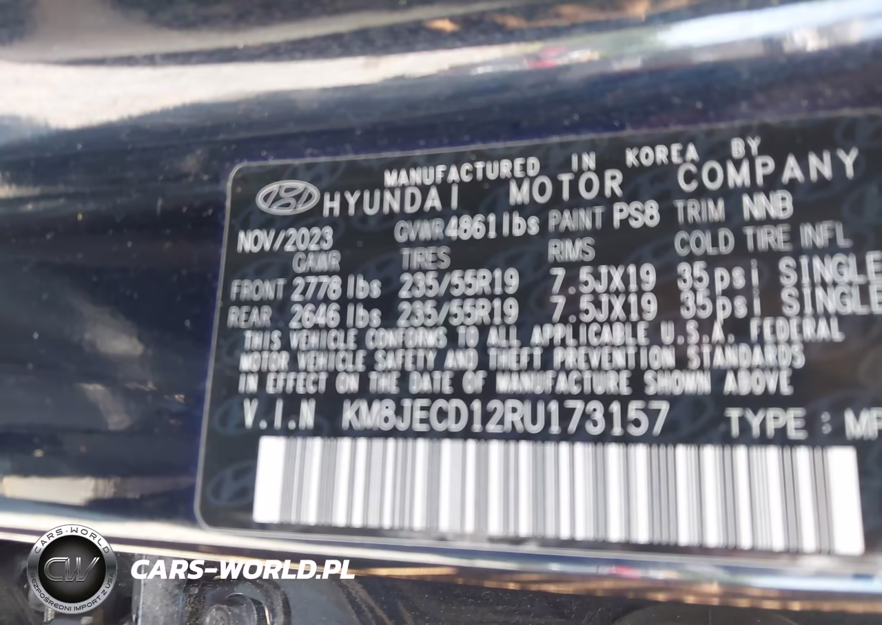 2024 Hyundai Tucson Hybrid Limited VIN:KM8JECD12RU173157 - 9