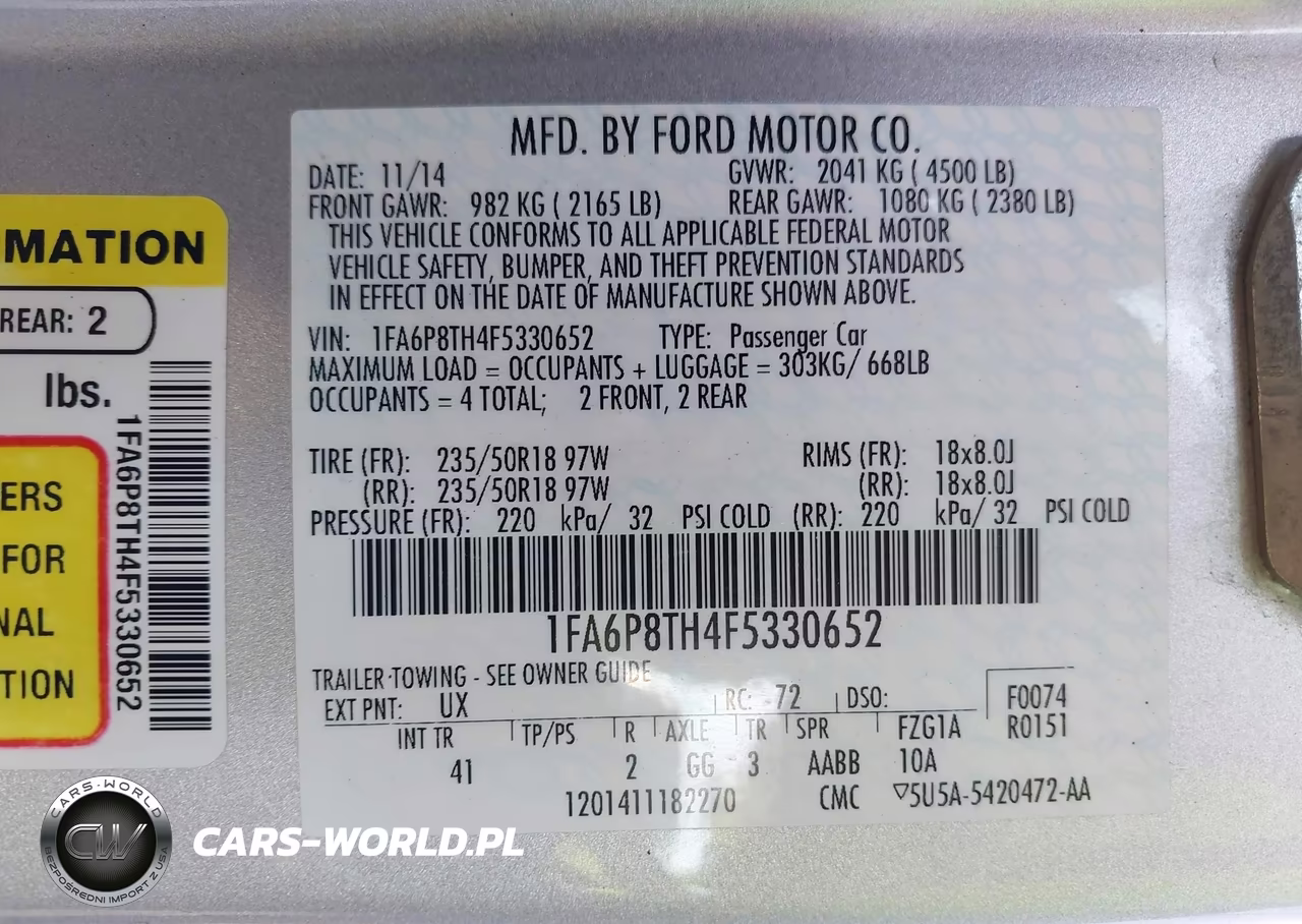 2015 Ford Mustang Ecoboost VIN:1FA6P8TH4F5330652 - 9