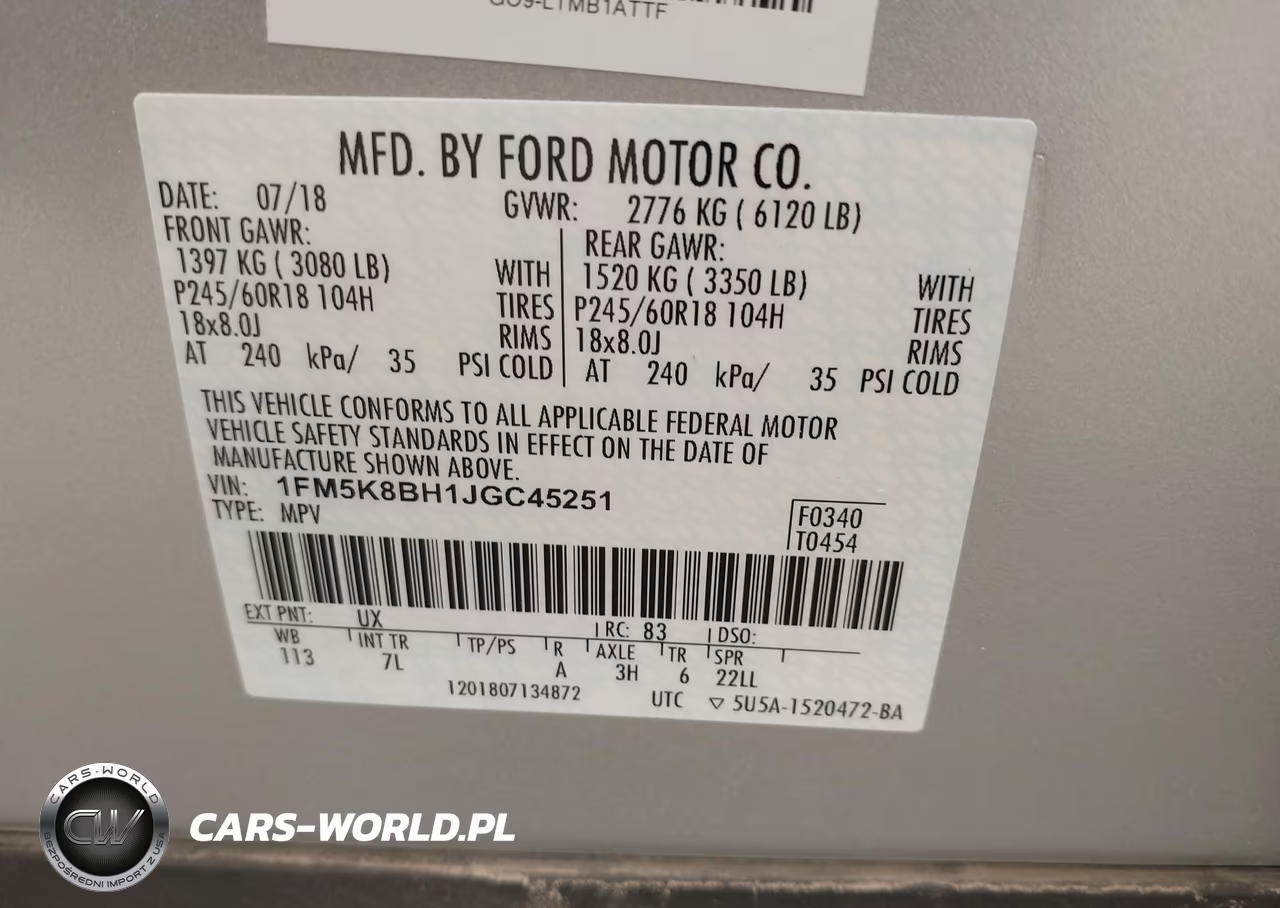 2018 Ford Explorer VIN:1FM5K8BH1JGC45251 - 9