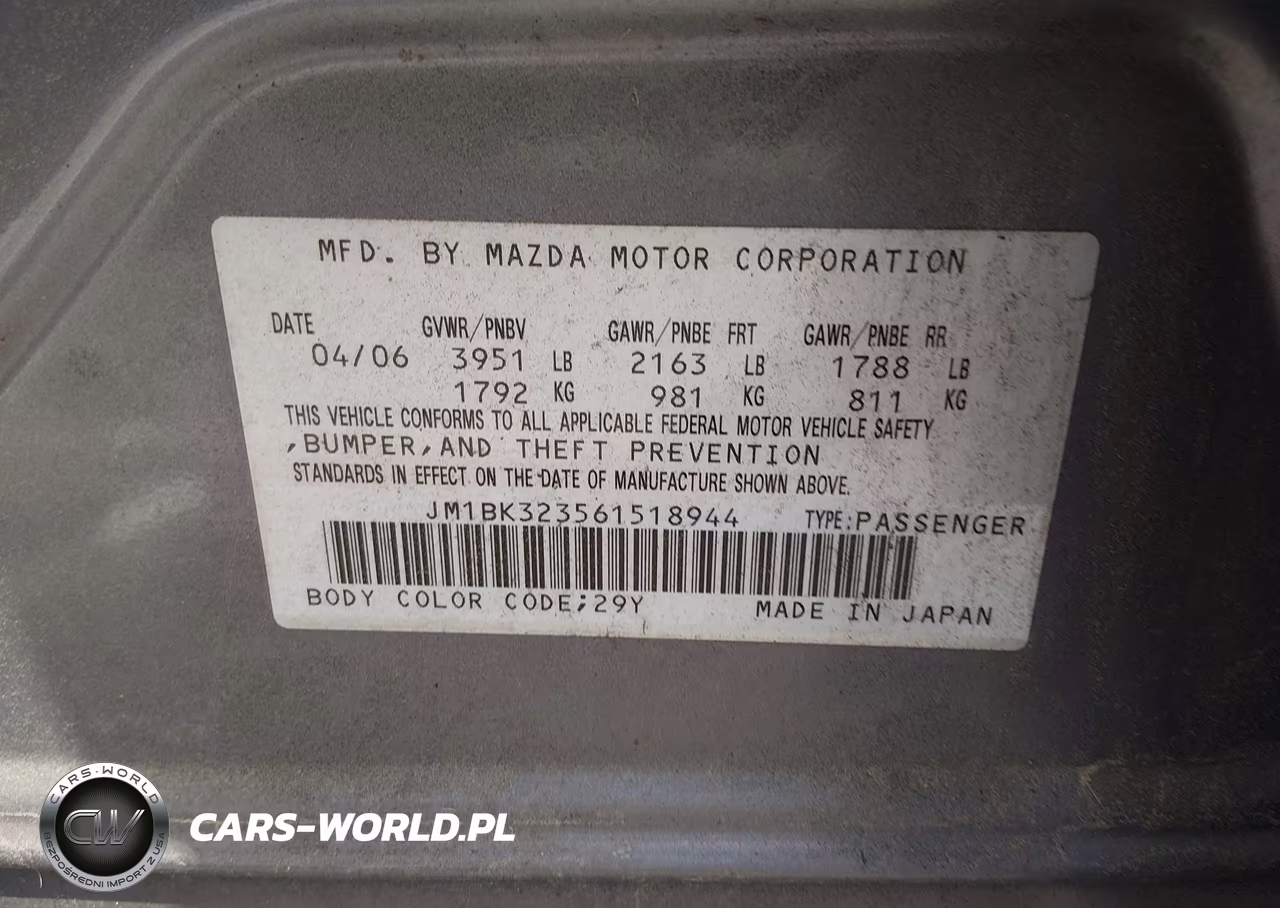 2006 Mazda Mazda3 S Touring VIN:JM1BK323561518944 - 9