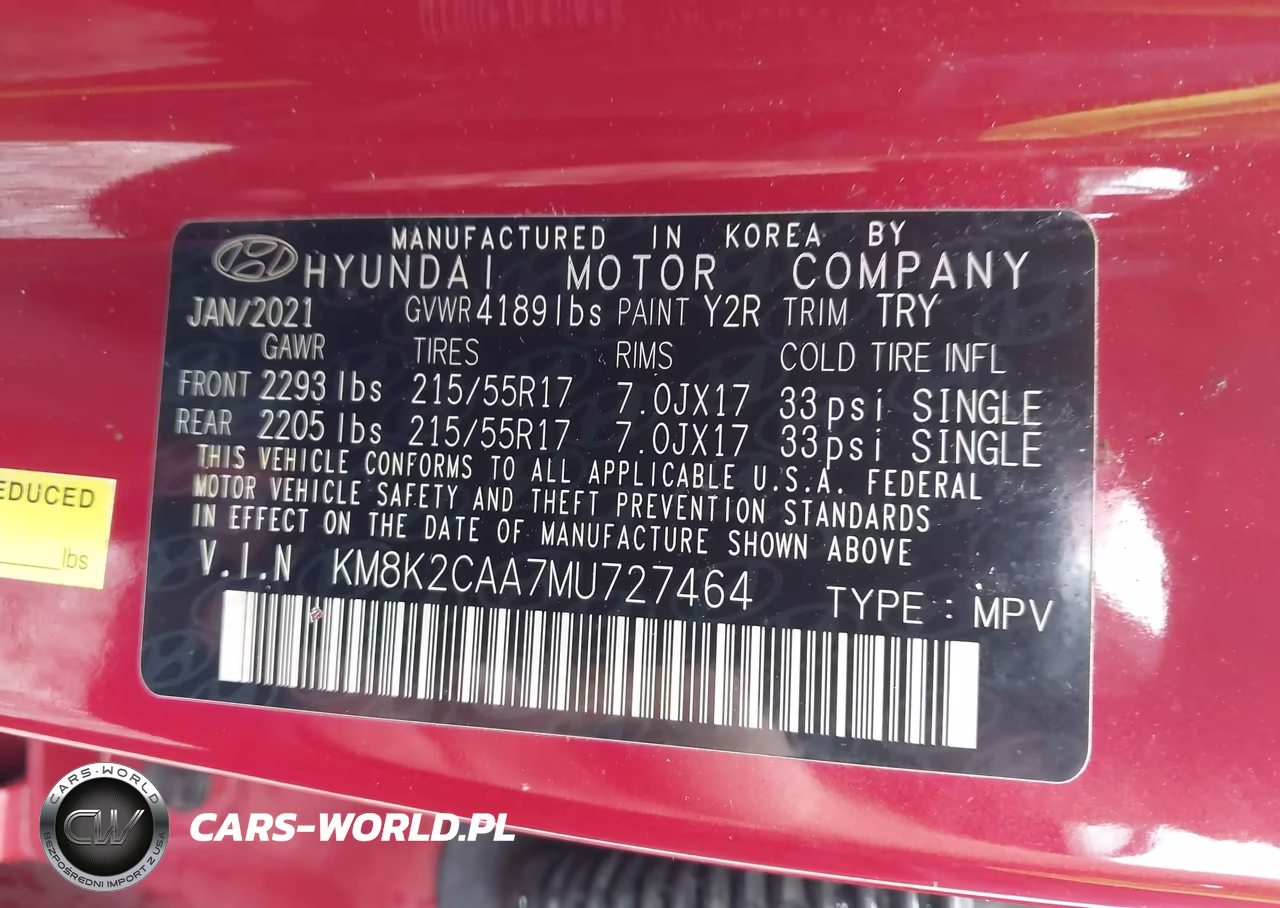 2021 Hyundai Kona Sel VIN:KM8K2CAA7MU727464 - 9