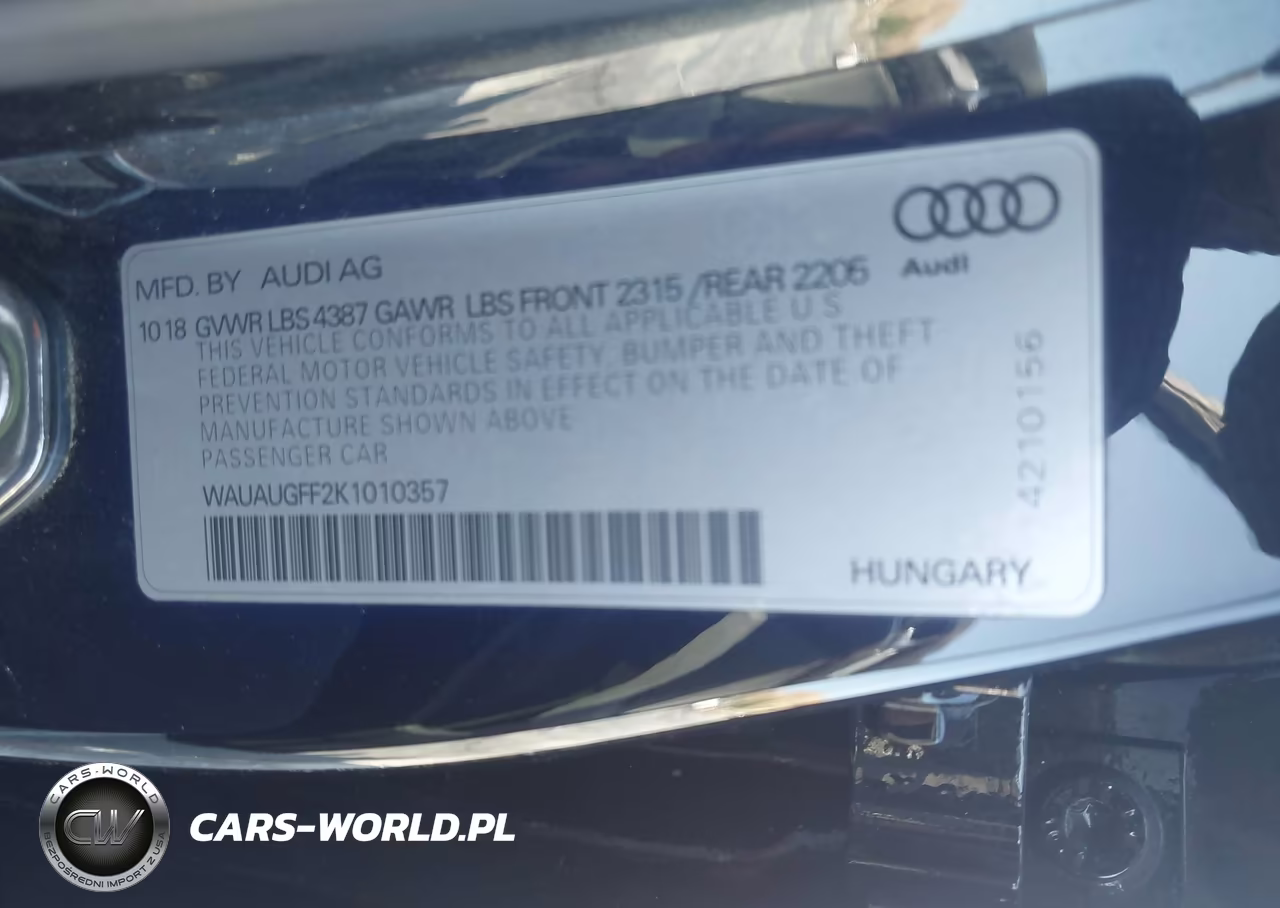 2019 Audi A3 Premium VIN:WAUAUGFF2K1010357 - 9