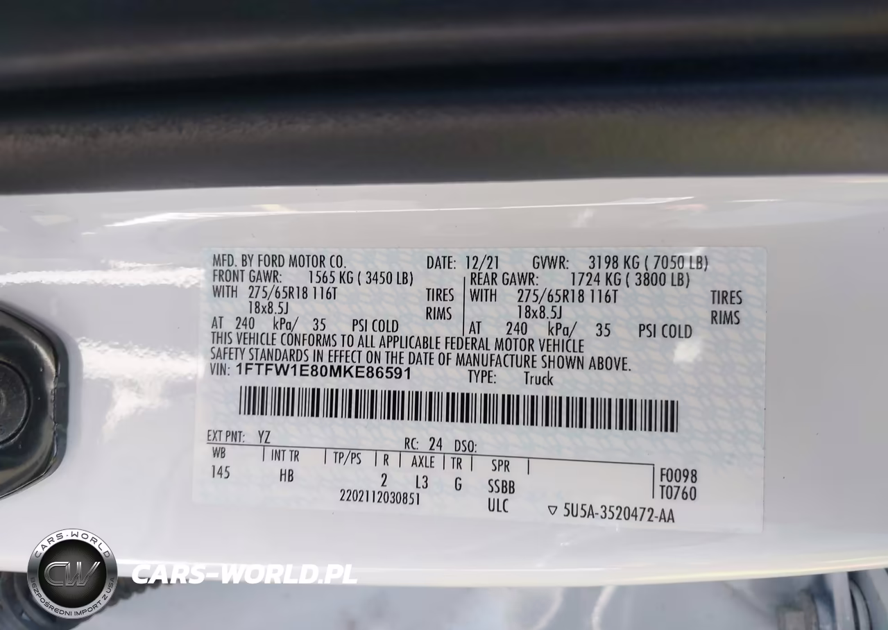 2021 Ford F-150 Lariat VIN:1FTFW1E80MKE86591 - 9