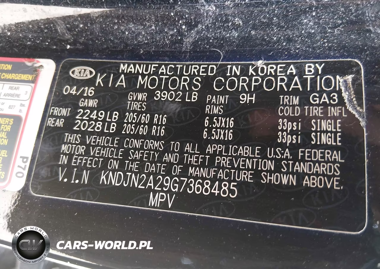2016 Kia Soul VIN:KNDJN2A29G7368485 - 9