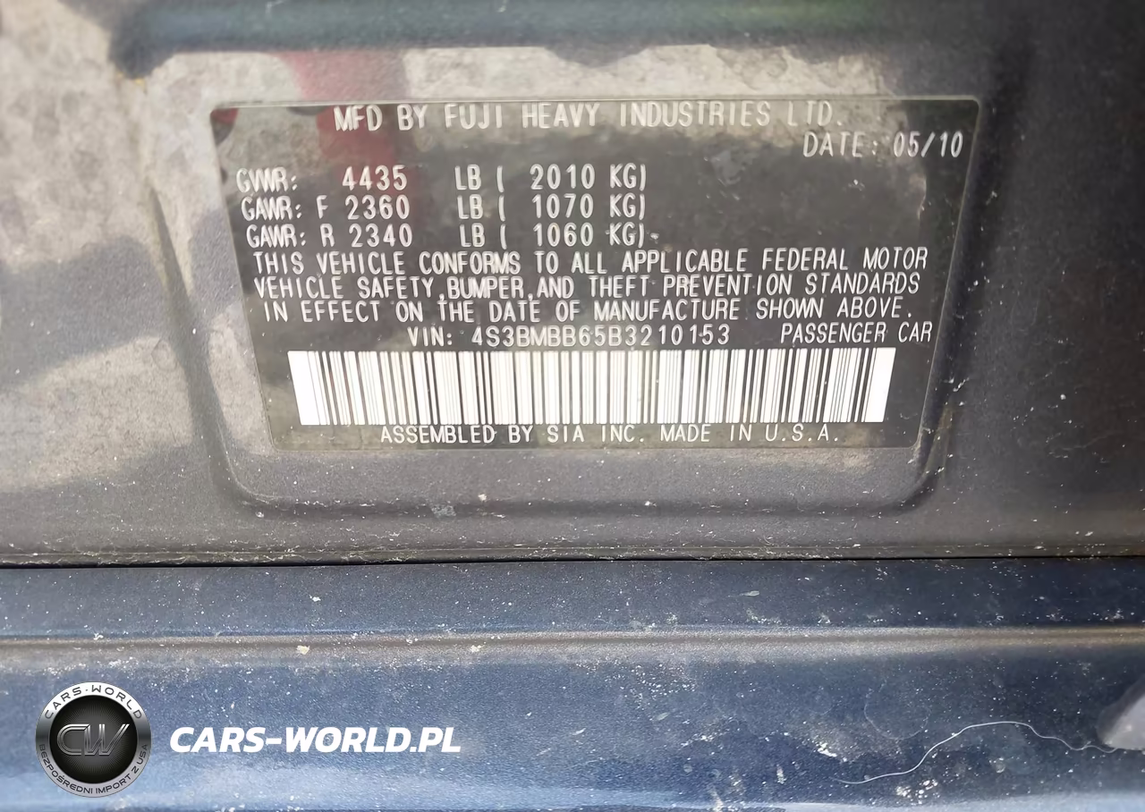 2011 Subaru Legacy 2.5I Premium VIN:4S3BMBB65B3210153 - 9