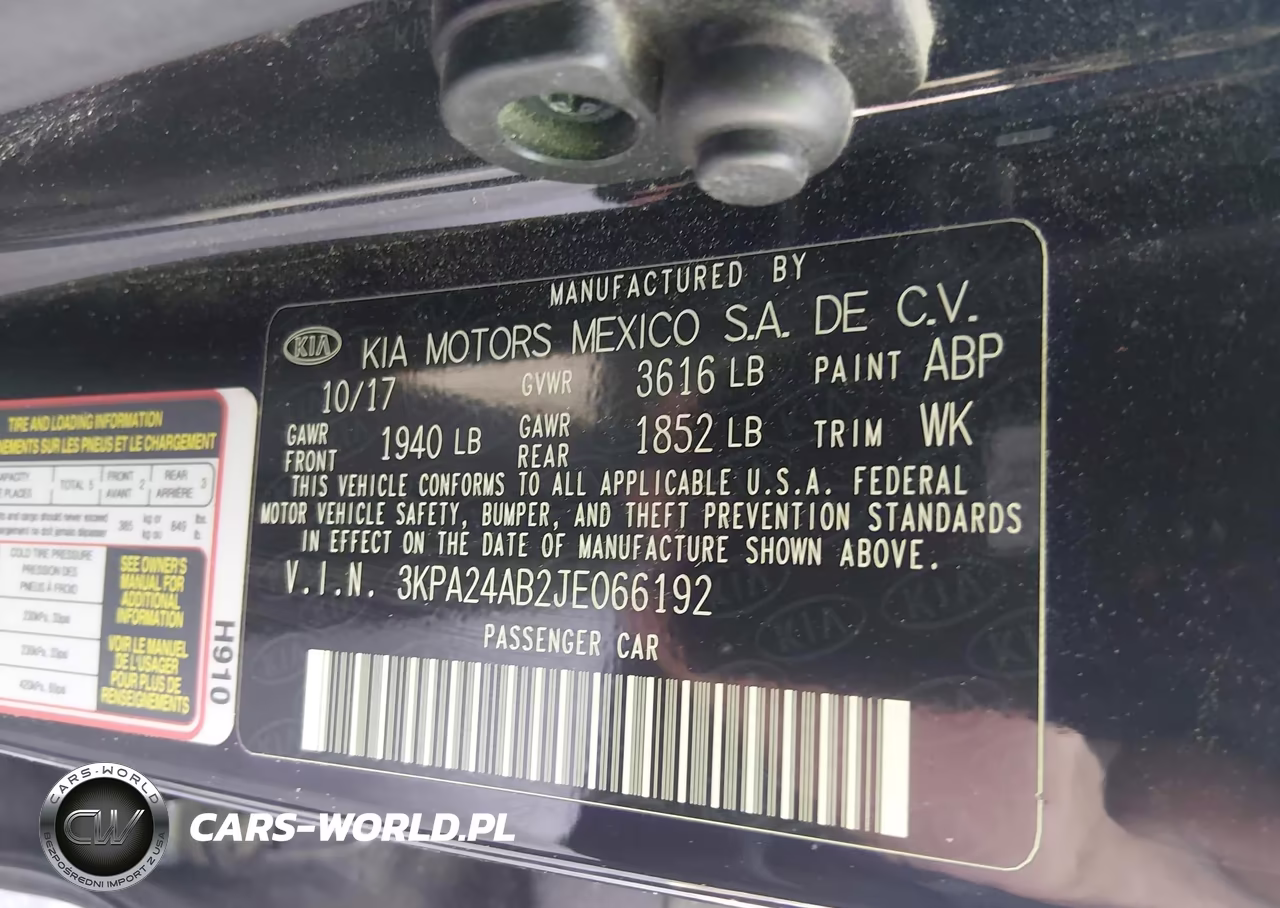 2018 Kia Rio Lx VIN:3KPA24AB2JE066192 - 9