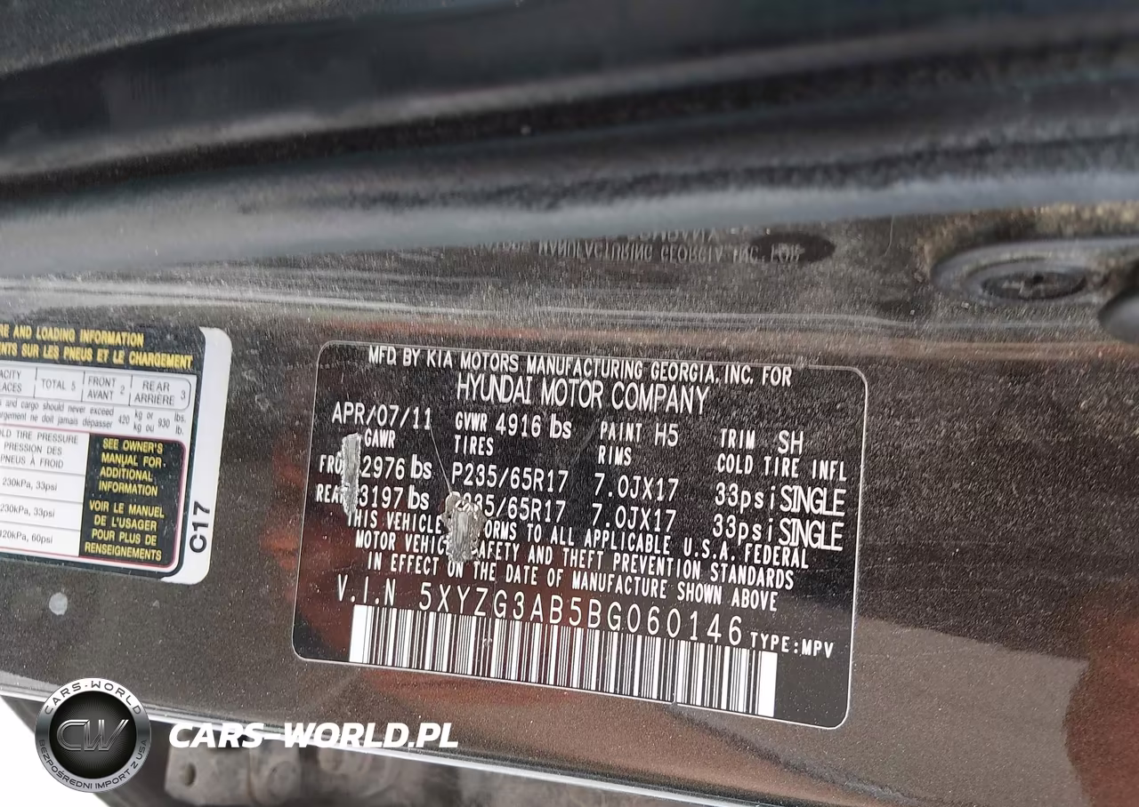 2011 Hyundai Santa Fe Gls VIN:5XYZG3AB5BG060146 - 9