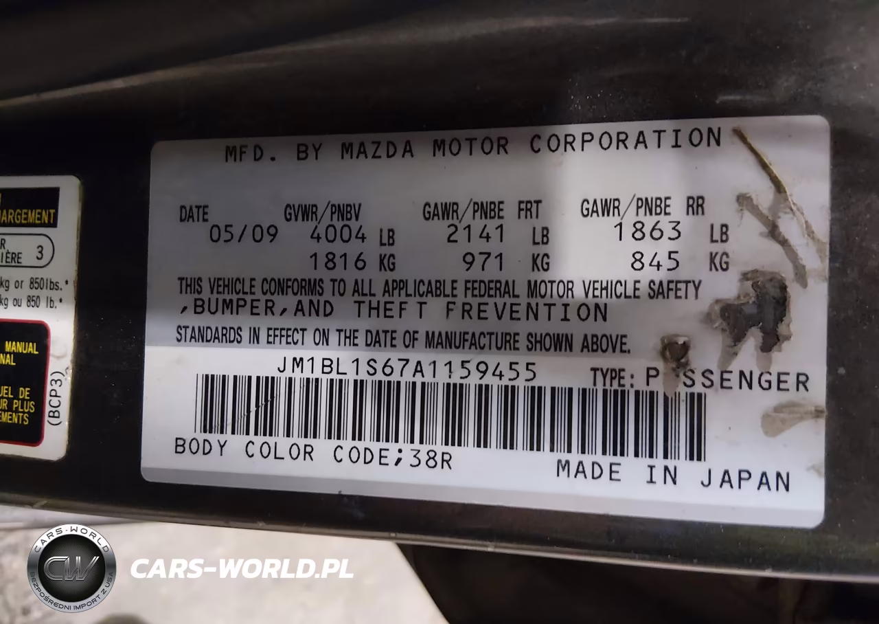 2010 Mazda Mazda3 S Sport VIN:JM1BL1S67A1159455 - 9