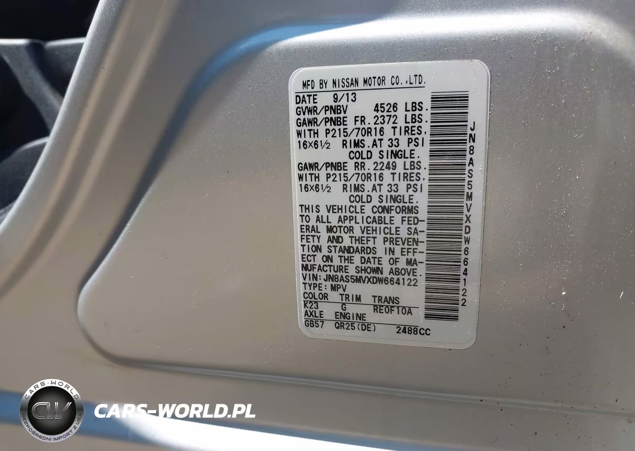 2013 Nissan Rogue S VIN:JN8AS5MVXDW664122 - 9