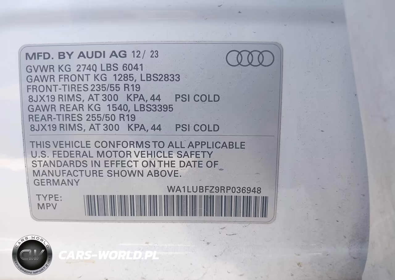2024 Audi Q4 E-Tron Premium Plus 55 Quattro VIN:WA1LUBFZ9RP036948 - 9