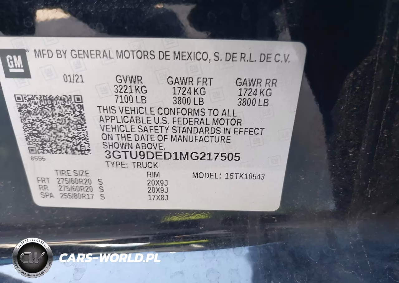 2021 GMC Sierra 1500 4Wd Short Box Slt VIN:3GTU9DED1MG217505 - 9