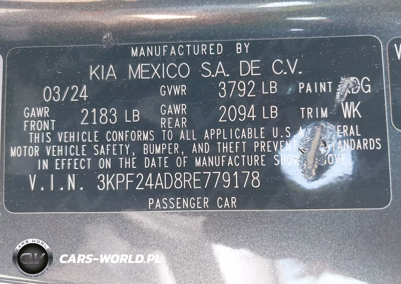 2024 Kia Forte Lxs VIN:3KPF24AD8RE779178 - 9