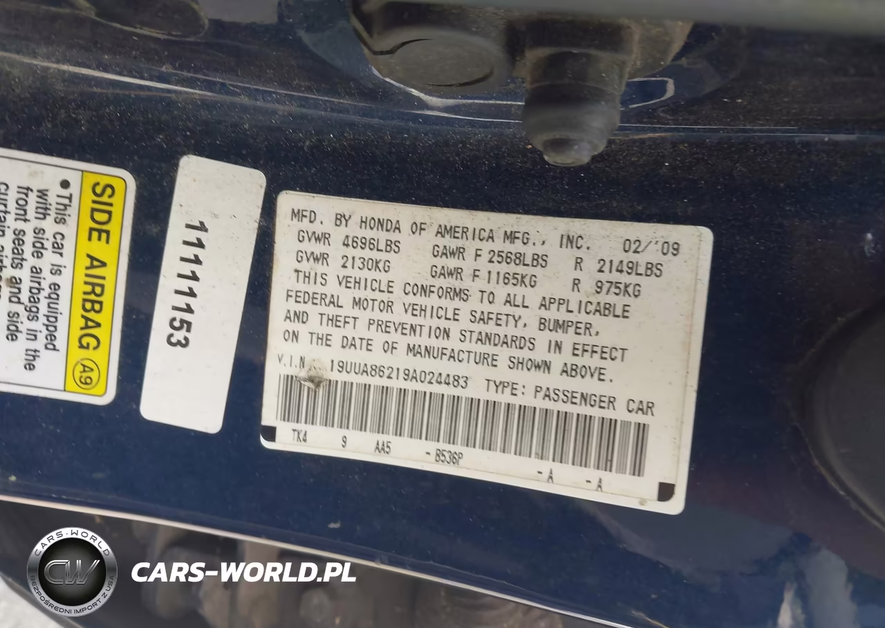 2009 Acura Tl 3.5 VIN:19UUA86219A024483 - 9